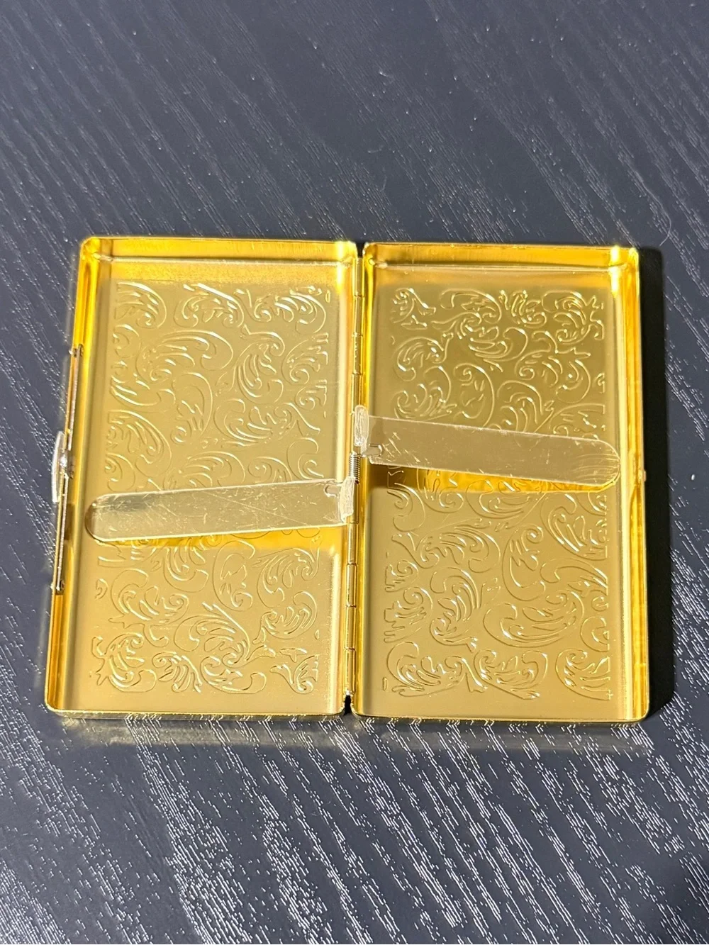 Gold Decorative Metal Card Case
